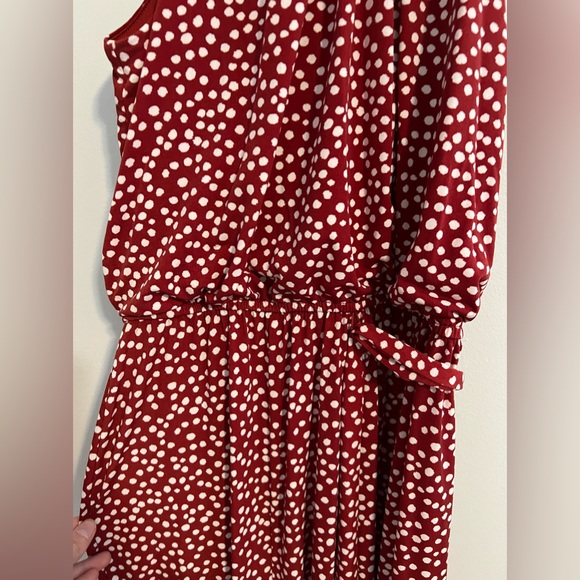 ENFOCUS STUDIO Women’s Red and White Polka Dot Maxi Dress - Picture 4 of 7